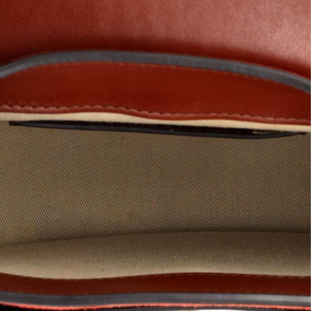 Chloé Red and Brown Leather Suede Patent Tess Bag - Picture 5 of 16